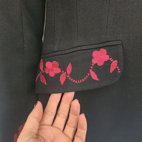 Vintage Moshary, blazer, size 2, red and black, wool. - Picture 6 of 11